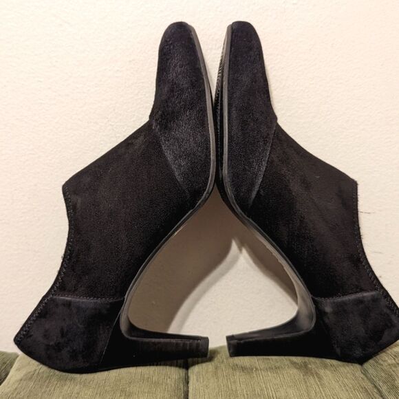Ecco Alicante Black Suede Pumps Booties Heels Size EU 40 US 9/9.5 - Picture 3 of 12